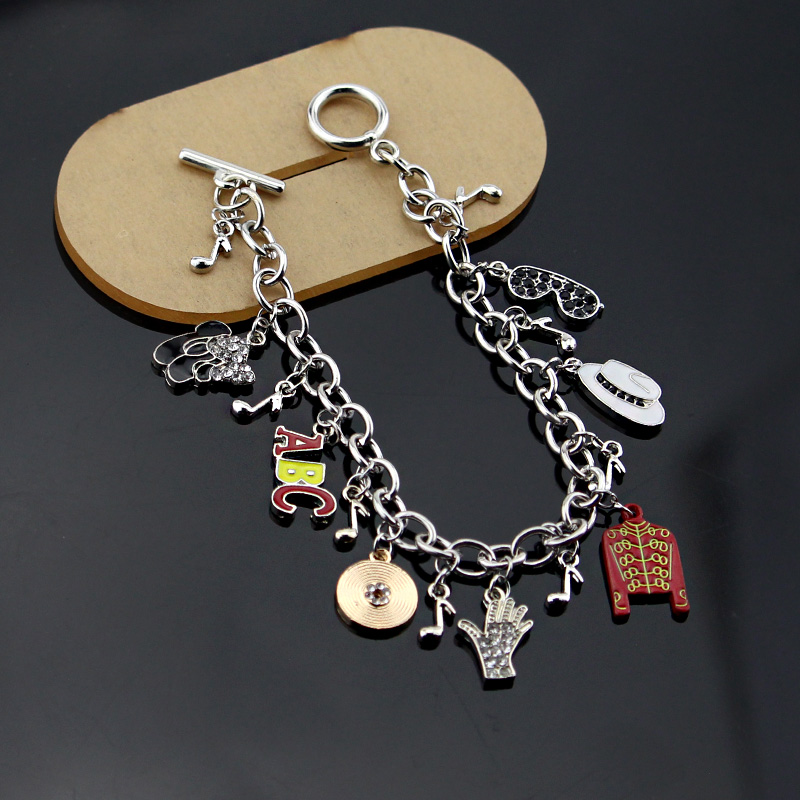 Musical Instrument Jewelry - Michael jackson música charme pulseira nova