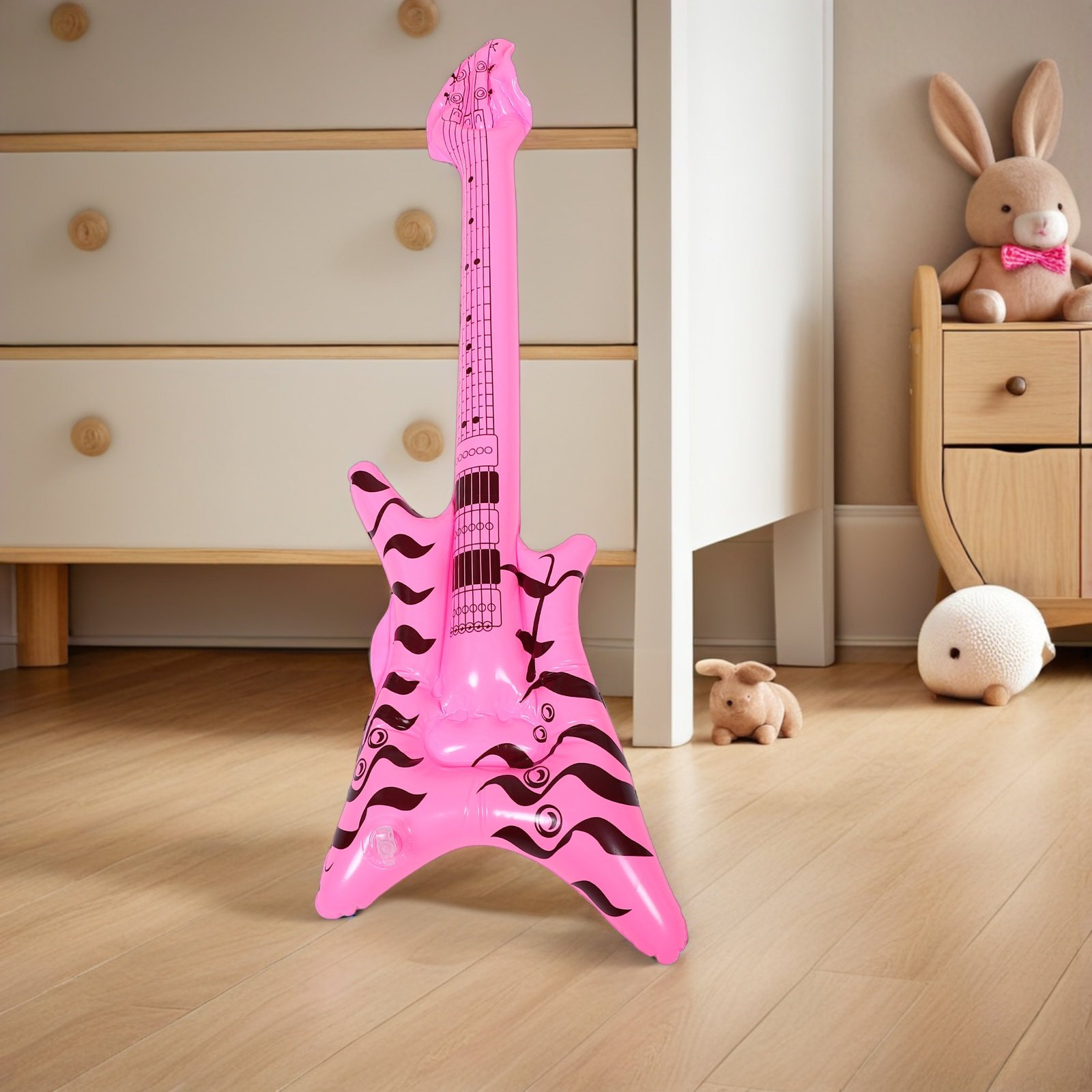Musical Instrument That You Blow Into - Guitarra Inflável Retrô Anos 80, Instrumento
