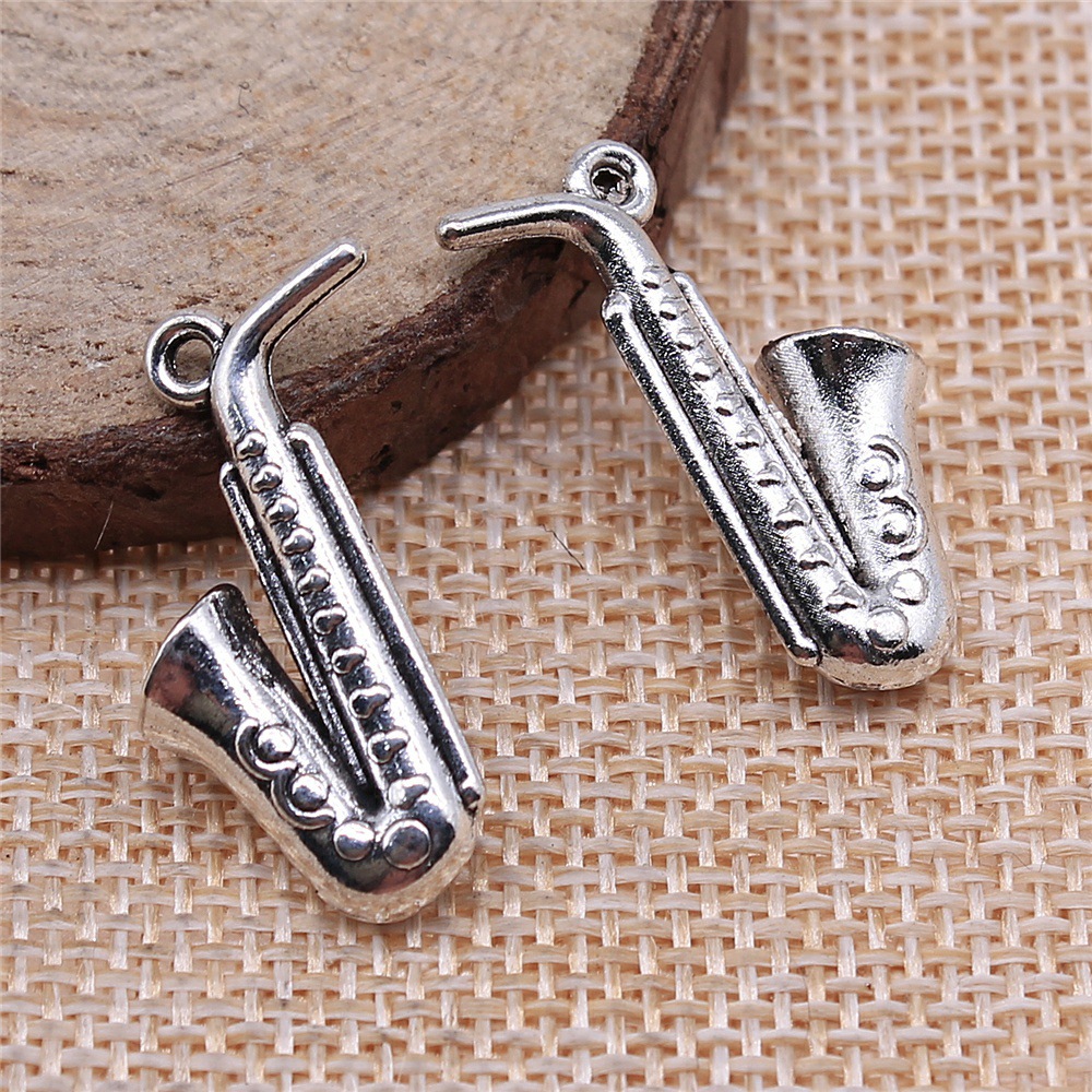 Musical Instrument Jewelry - 20 peças de pingentes de saxofone