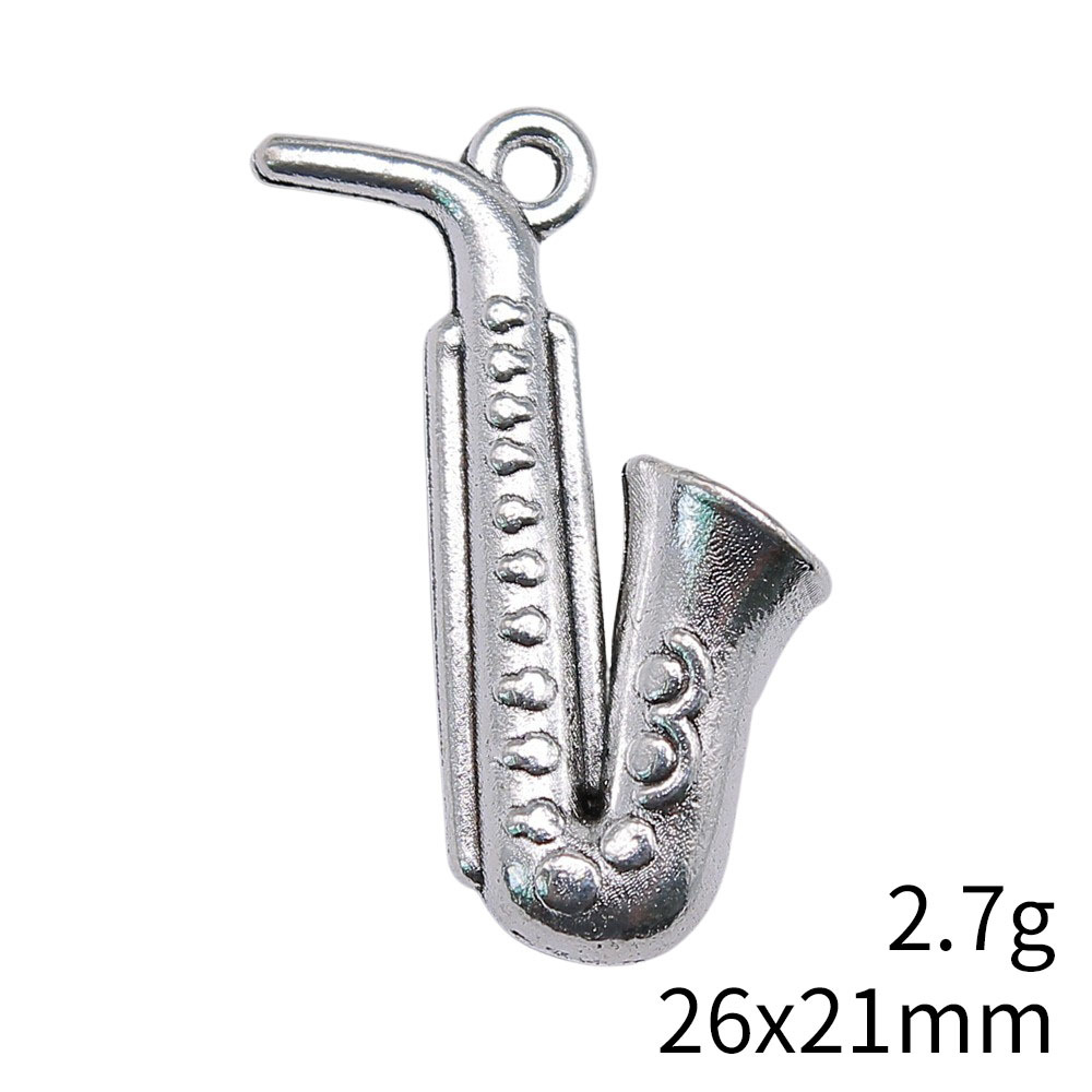 20 peças de pingentes de saxof - Musical Instrument Jewelry avaliação e preço