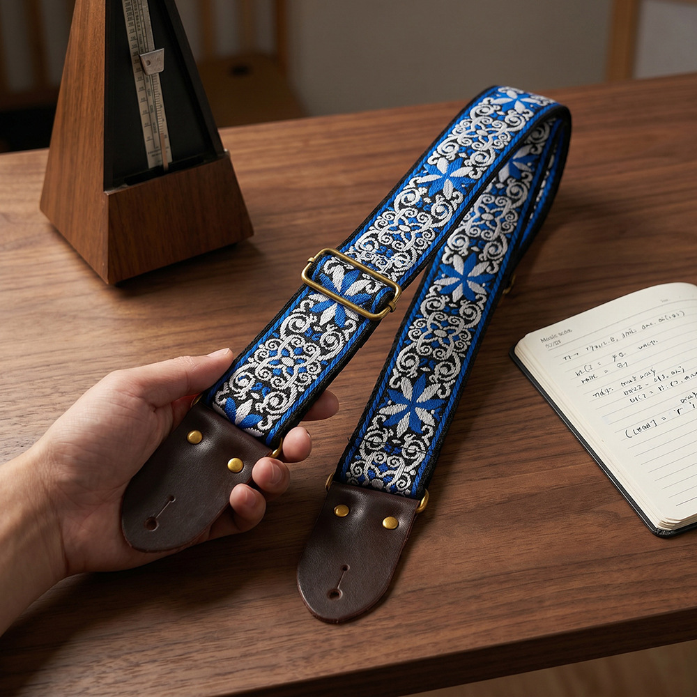 Correia de Guitarra Bordada co - Musical Instruments Easy avaliação e preço