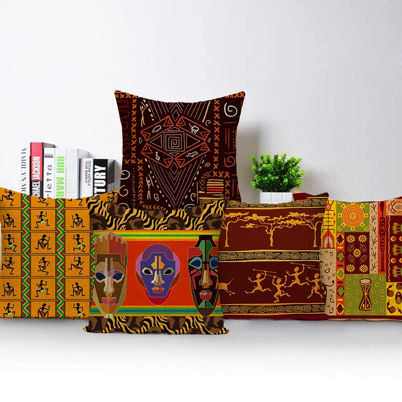 Capa de almofada retrô feminin - Musical Instrument Of Africa avaliação e preço