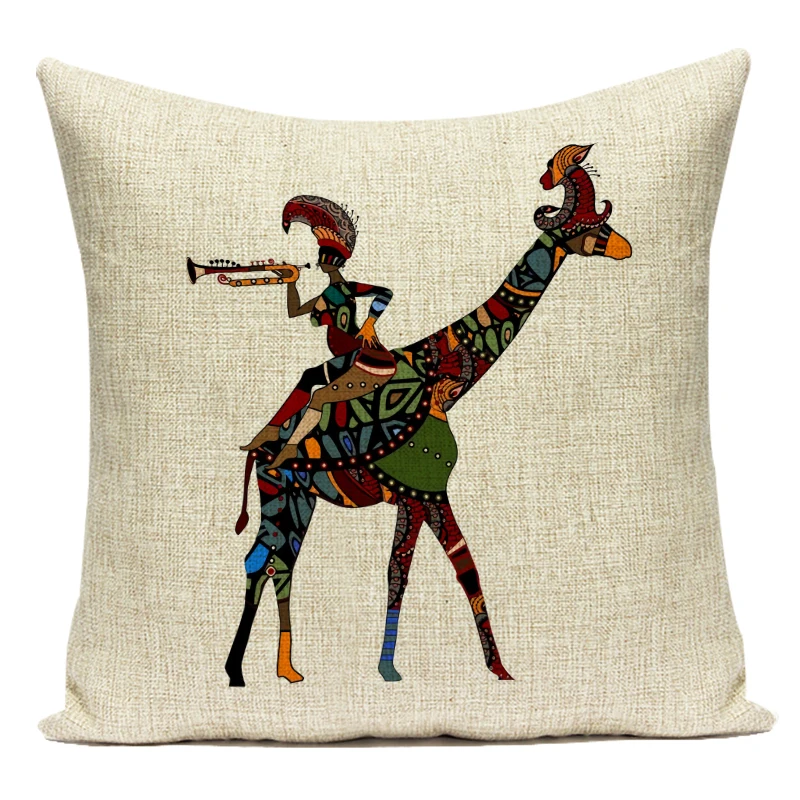 Capa de almofada retrô feminin - Musical Instrument Of Africa avaliação e preço