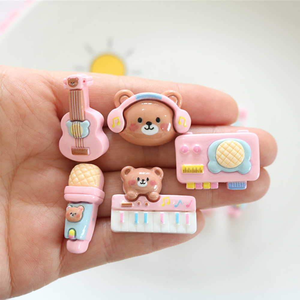 10 pçs brilhante urso instrume - Musical Instrument Jewelry avaliação e preço