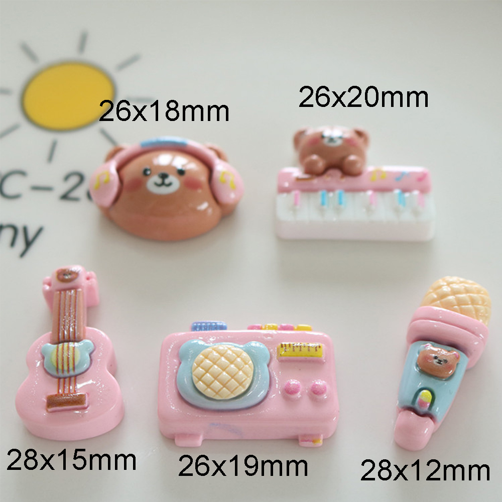 10 pçs brilhante urso instrume - Musical Instrument Jewelry avaliação e preço