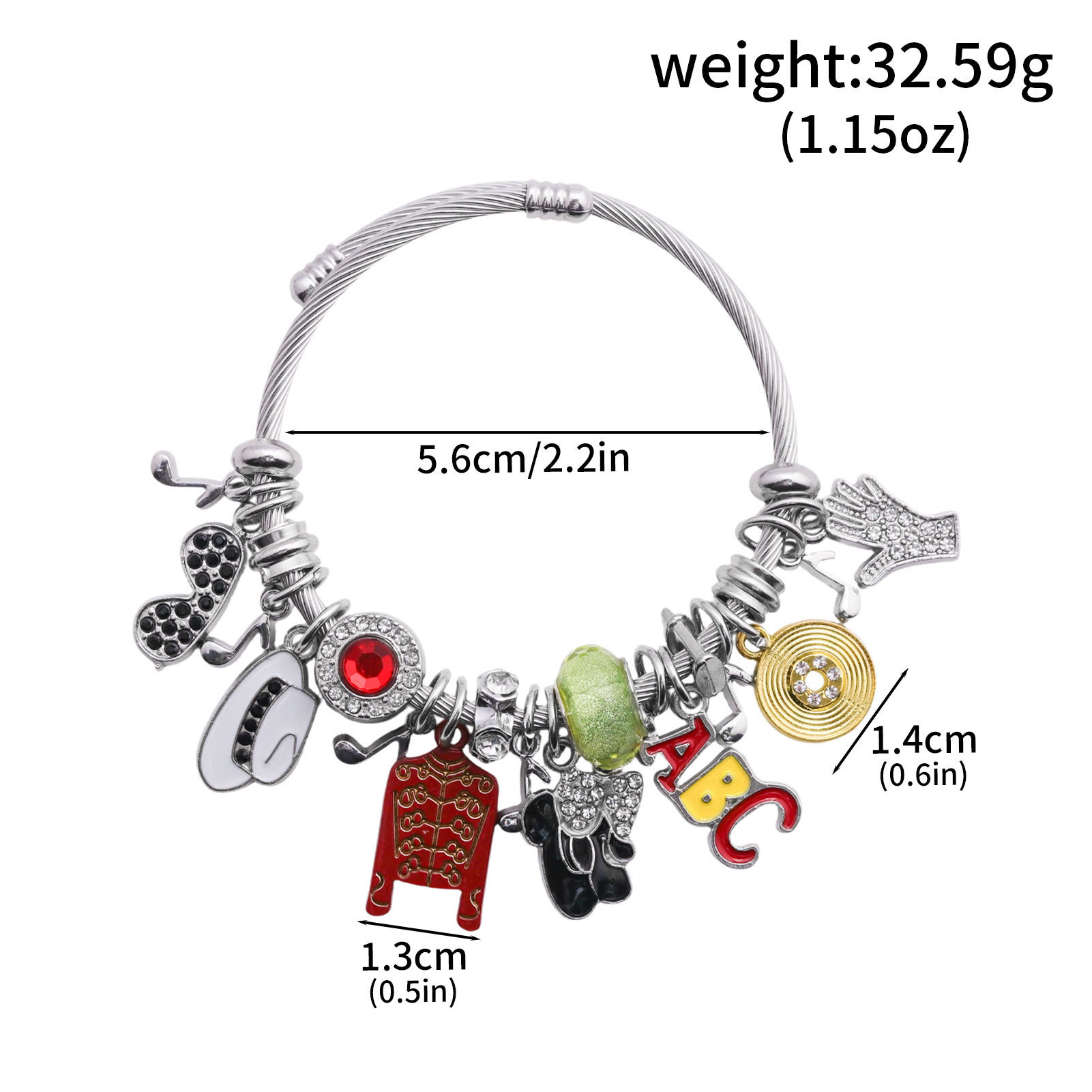 Nova Pulseira de Berloques Inf - Musical Instrument Jewelry avaliação e preço
