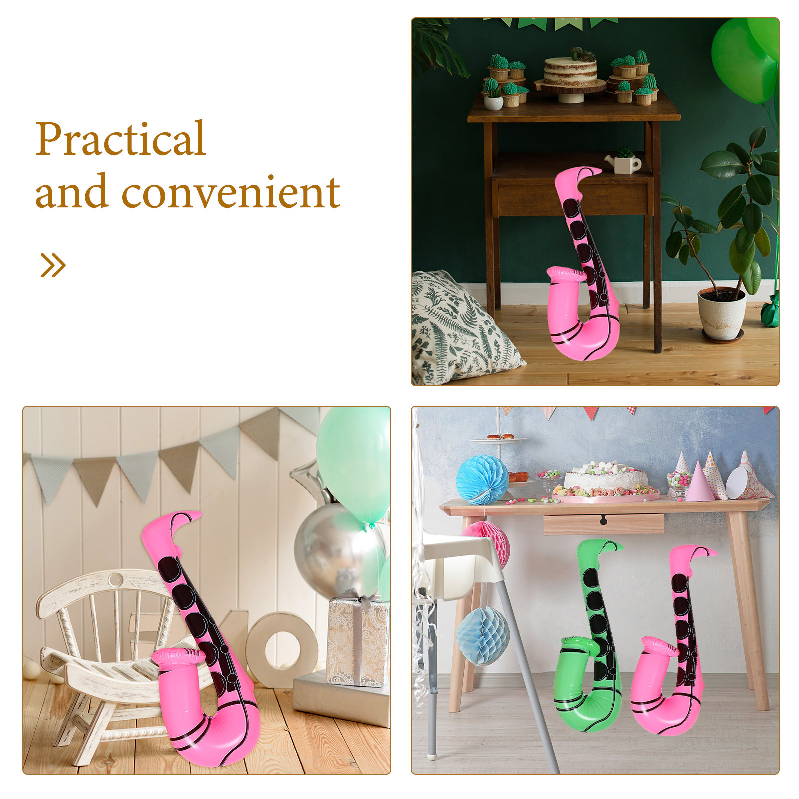 4 Peças de Saxofones Infláveis - Musical Instrument That You Blow Into avaliação e preço